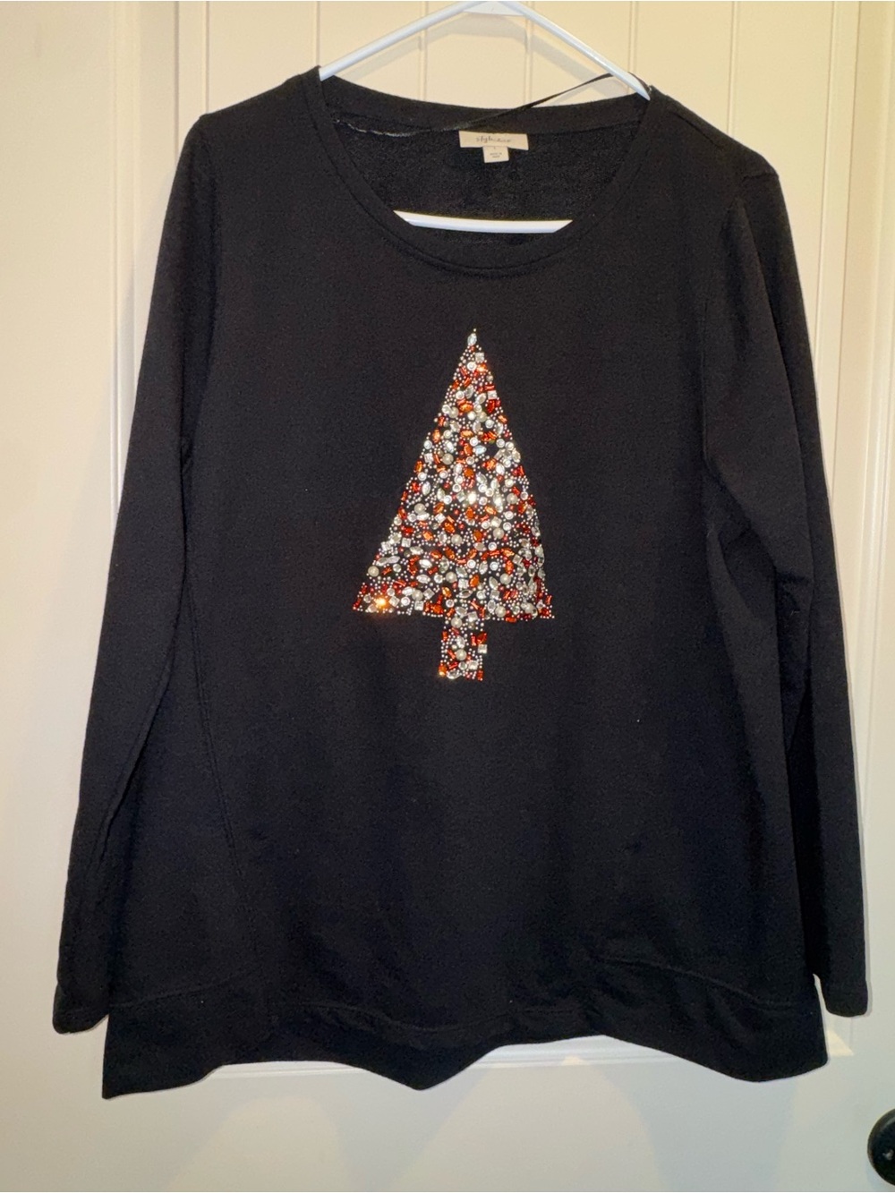 Christmas Top with Sequin jeweled Tree